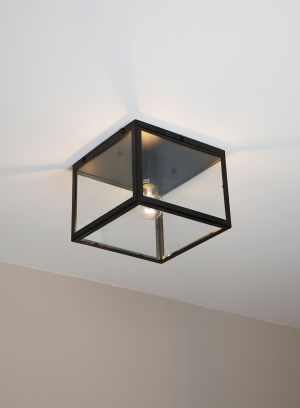 Dovre taklampe plafond 25x25 - sort/klar