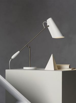 Birdy bordlampe H43 - hvit/stål