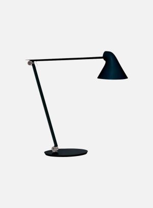 NJP bordlampe fra Louis Poulsen i sort, lys av