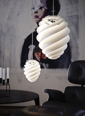 Swirl 2 taklampe Ø36 - hvit fra Le Klint