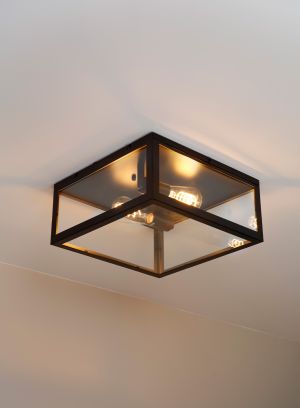 Dovre taklampe plafond - sort/klar fra MS Belysning