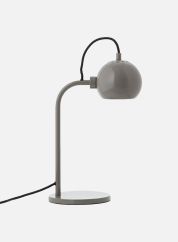 Ball single bordlampe H34 - glossy varm grå