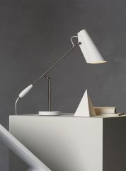Birdy bordlampe H43 - hvit/stål