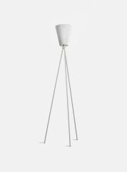 Oslo Wood gulvlampe H165 - lysegrå/hvit