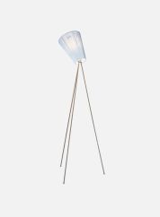 Oslo Wood gulvlampe H165 - stål/lyseblå