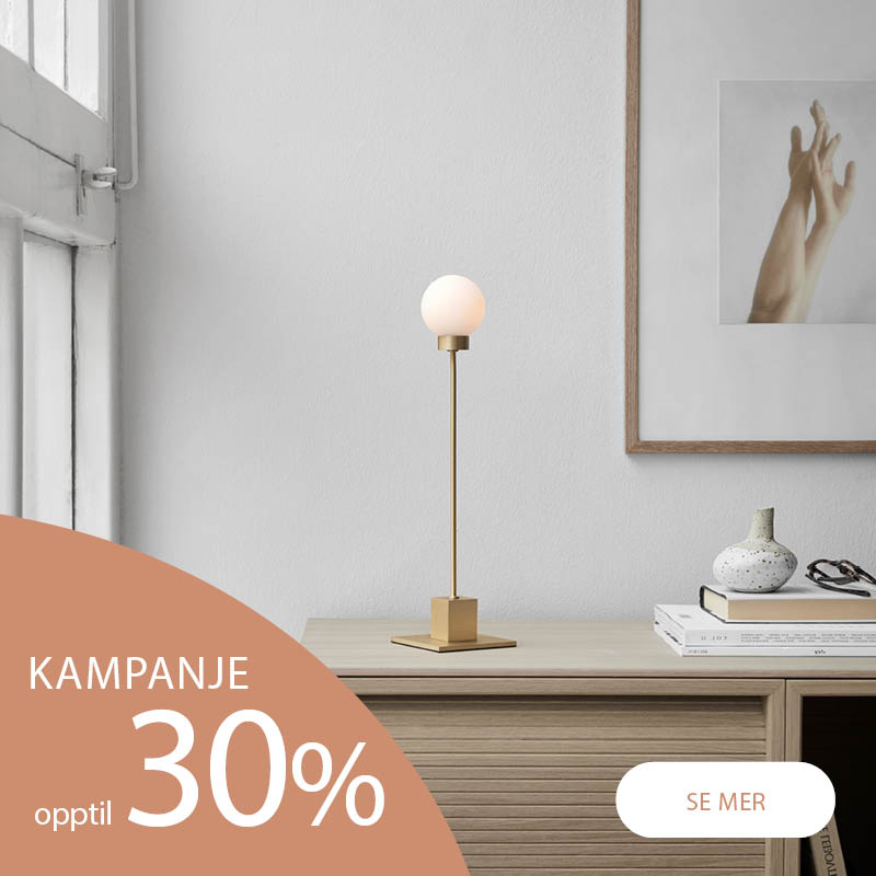 Opptil 30% på utvalgte designlamper fra Northern, Flos og Le Klint