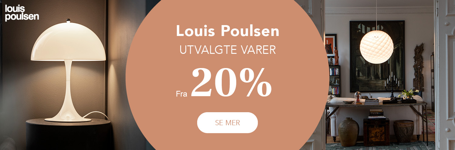 20% på utvalgte designlamper fra Louis Poulsen