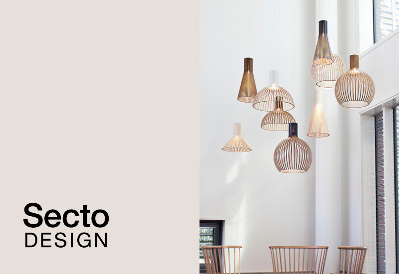 Lamper fra Secto Design - taklamper, bordlamper, vegglamper og gulvlamper i bærekraftig tre