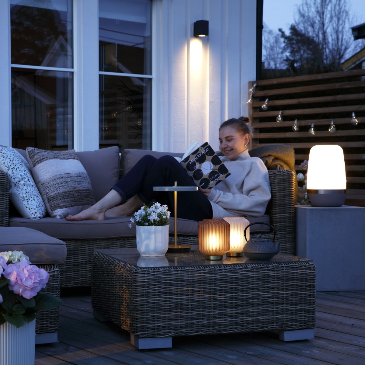 Lys, lamper og belysning på terrassen - tips og råd