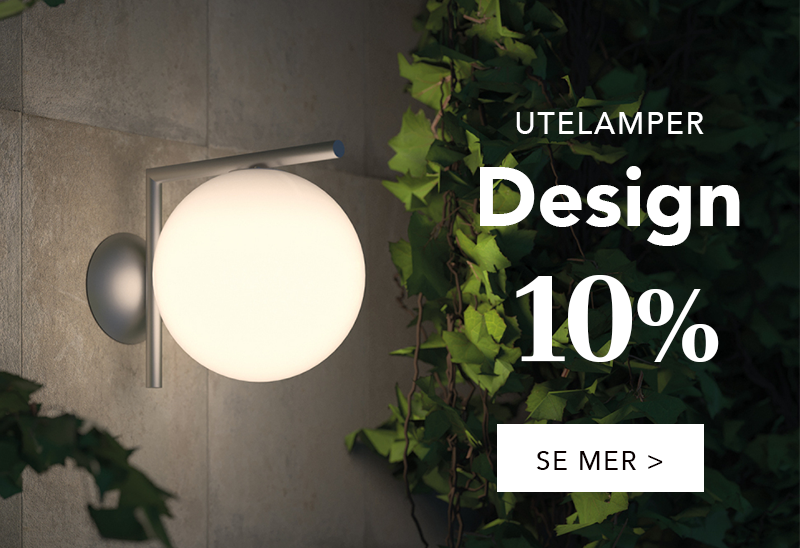 10% rabatt på designlamper utendørs fra Louis Poulsen og Flos. Se her. 